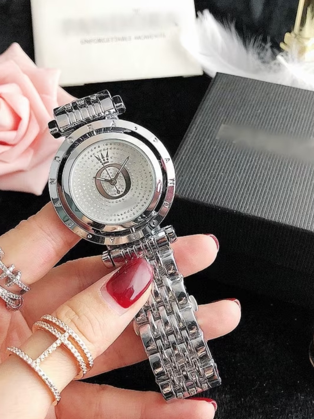 Pandora Silver Women's Crystal Accent Bracelet Watch
